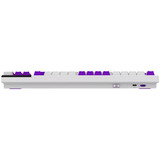 LORGAR KBP70TKLW RGB mechanisch gaming toetsenbord Wit, US lay-out (QWERTY), LOGAR Toxic Purple, 80% (TKL)	, TKL, RGB, Hot-swappable, PBT Double-shot, Bluetooth / 2.4GHz / USB