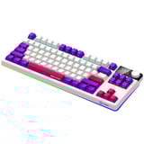 LORGAR KBP70TKLW, gaming toetsenbord Wit, US lay-out, TKL, RGB, Hot-swappable, PBT Double-shot, Bluetooth / 2.4GHz / USB