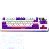 LORGAR KBP70TKLW, gaming toetsenbord Wit, US lay-out, TKL, RGB, Hot-swappable, PBT Double-shot, Bluetooth / 2.4GHz / USB