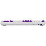 LORGAR KBP70TKLW, gaming toetsenbord Wit, US lay-out, TKL, RGB, Hot-swappable, PBT Double-shot, Bluetooth / 2.4GHz / USB