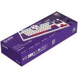 LORGAR KBP70TKLW, gaming toetsenbord Wit, US lay-out, TKL, RGB, Hot-swappable, PBT Double-shot, Bluetooth / 2.4GHz / USB