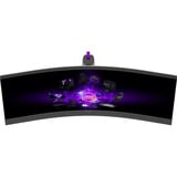 LORGAR Pro 34MP1 34" Curved UltraWide gaming monitor Zwart/grijs, HDMI, DisplayPort, USB C, Audio