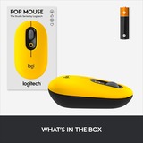 Logitech POP Mouse - BLAST Geel/zwart, 1000 - 4000 dpi, Bluetooth