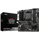MSI B550M PRO-VDH socket AM4 moederbord Zwart, RAID, Gb-LAN, Sound, µATX