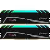 Mushkin 64 GB DDR4-3600 Kit werkgeheugen Zwart, MLA4C360JNNM32GX2, Redline Lumina RGB, XMP