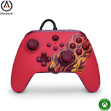 PowerA Advantage controller met kabel voor de Xbox Series X|S - Rood vuur Rood, Xbox Series X|S, Xbox One, Pc