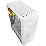 Sharkoon VS9 RGB White midi tower behuizing Wit | 2x USB-A | 1x USB-C | RGB | Tempered Glass