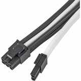 SilverStone 1 x 8 pin (6+2) PCIe SST-PP07E-PCIBW kabel Zwart/wit
