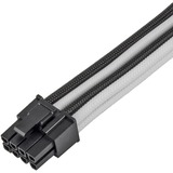 SilverStone 1 x 8 pin (6+2) PCIe SST-PP07E-PCIBW kabel Zwart/wit