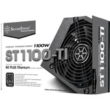 SilverStone SST-ST1100-TI v2.0, 1100 Watt voeding  Zwart, 8x PCIe, Kabel-Management