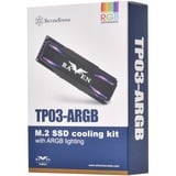 SilverStone TP03-ARGB heatsink Zwart, Geschikt voor M.2 2280 SSD