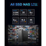 TerraMaster F4 SSD nas Zwart, 1x 5GbE, HDMI, USB