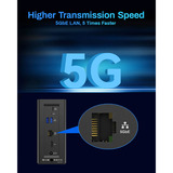 TerraMaster F4 SSD nas Zwart, 1x 5GbE, HDMI, USB