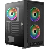 Aerocool Graphite-G-BK-v3 Tower-behuizing Zwart | 2x USB-A 3.2 (5 Gbit/s) | 2x Audio | Window-kit