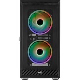 Aerocool Graphite-G-BK-v3 Tower-behuizing Zwart | 2x USB-A 3.2 (5 Gbit/s) | 2x Audio | Window-kit