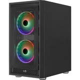 Aerocool Graphite-G-BK-v3 Tower-behuizing Zwart | 2x USB-A 3.2 (5 Gbit/s) | 2x Audio | Window-kit