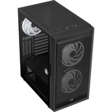 Aerocool Graphite-G-BK-v3 Tower-behuizing Zwart | 2x USB-A 3.2 (5 Gbit/s) | 2x Audio | Window-kit