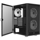 Aerocool Graphite-G-BK-v3 Tower-behuizing Zwart | 2x USB-A 3.2 (5 Gbit/s) | 2x Audio | Window-kit