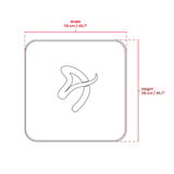 Arozzi ZONA Quattro Floor Pad - Black Marble beschermingsmat Zwart