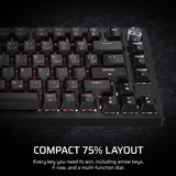 Corsair K65 Plus Wireless RGB mechanisch gaming toetsenbord Zwart, US lay-out (QWERTY), Corsair MLX Fusion, 75%, RGB leds, PBT double-shot