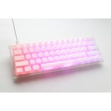 Ducky One 3 Mini Aura White, toetsenbord Wit, US lay-out, Cherry MX Silent Red, 60%, ABS Double Shot, hot swap