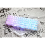 Ducky One 3 Mini Aura White, toetsenbord Wit, US lay-out, Cherry MX Silent Red, 60%, ABS Double Shot, hot swap