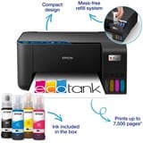 Epson EcoTank ET-2861 A4 multifunctionele Wi-Fi-printer met inkttank all-in-one inkjetprinter Zwart, Scannen, Kopiëren, Wi-Fi, inclusief tot 3 jaar inkt