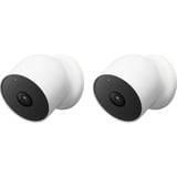 Google Nest Cam beveiligingscamera Wit, 2 stuks
