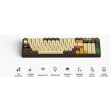 Iqunix F97 Happy Ape Wireless Mechanical Keyboard Bruin, US lay-out (QWERTY), Gateron Brown, 96%, RGB leds, Hot-swappable, PBT, 2.4GHz | Bluetooth 5.1 | USB-C