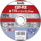 KWB Cut-Fix Doorslijpschijven, Extra dun, Metaalbewerking 115mm doorslijpschijf 10 stuks