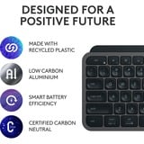 Logitech MX Keys S Plus Advanced Wireless Illuminated Keyboard, gaming toetsenbord Zwart, US-International