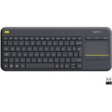 Logitech Wireless Touch Keyboard K400 Plus, Toetsenbord antraciet, EU lay-out (QWERTY)