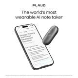 Plaud NotePin S dicteerapparaat Zwart, 64 GB, Bluetooth 5.2 / BLE (Bluetooth Low Energy) / Wi-Fi