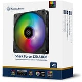 SilverStone Shark Force 120 ARGB case fan Zwart, 4-pins PWM fan-connector