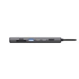 Sitecom 6 in 1 USB-C Multiport Adapter LAN dockingstation Grijs
