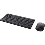 Trust Lyra Multi-Device Wireless Keyboard & Mouse desktopset Zwart, US lay-out (QWERTY), Scissor switches, 65%, 800 - 1.600 dpi, 2,4 GHz USB, Bluetooth