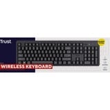 Trust Ody II Silent Wireless Keyboard, toetsenbord Zwart, EU lay-out (QWERTY), Membraan