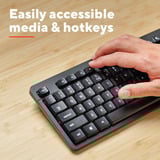 Trust Ody II draadloos toetsenbord Zwart, EU lay-out (QWERTY), Membraan, Stil