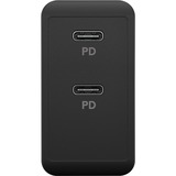 goobay 36W USB-C PD Dual snellader Zwart, 2x USB-C
