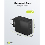 goobay 36W USB-C PD Dual snellader Zwart, 2x USB-C