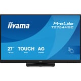 iiyama ProLite T2754MSC-B2AG 27" touchscreen monitor Zwart (mat), Touch, VGA, HDMI, Audio, USB