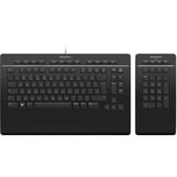 3DConnexion Keyboard Pro with Numpad Zwart, US lay-out (QWERTY), Scissor switches, 100%