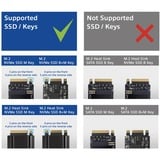 ACT Connectivity M.2 NVMe/PCIe SSD dockingstation, USB-C 3.2 Gen2 Zwart