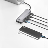 ACT Connectivity USB-A hub 3.0, 2x USB-A, 2x USB-C usb-hub aluminium