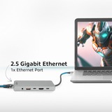 ACT Connectivity USB-C 4K / 8K 60Hz dockingstation Grijs