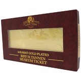  Back to the Future: Biff Tannen Museum Entrance 24k Gold Plated Ticket Replica decoratie Goud