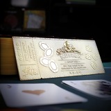  Back to the Future: Biff Tannen Museum Entrance 24k Gold Plated Ticket Replica decoratie Goud