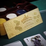  Back to the Future: Biff Tannen Museum Entrance 24k Gold Plated Ticket Replica decoratie Goud