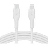 Belkin BoostCharge Flex USB-C-kabel met Lightning-connector Wit, 2 meter