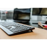 CHERRY KW 3000 toetsenbord Zwart, EU lay-out (QWERTY), Rubberdome, 100%, 2,4GHz
